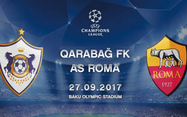 “Qarabağ” - “Roma” oyununa ilk gündə 3 min bilet satıldı