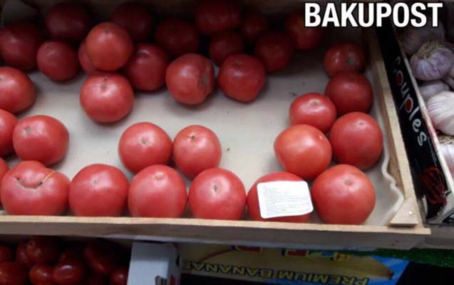 Azərbaycanlı Kəlbəcərdə yetişdirdiyi pomidoru Moskvada satır - Foto
