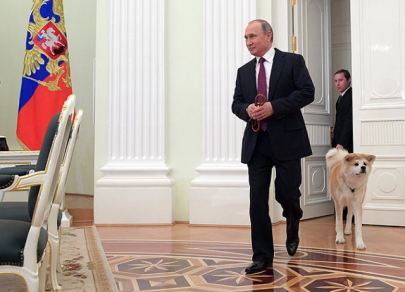 Rusiya liderinin dördayaqlı dostları... - Fotolar