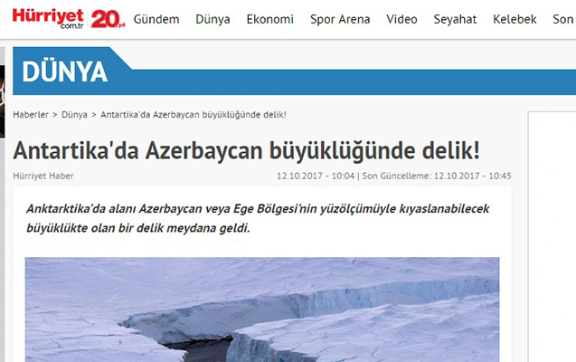 “Antarktidada Azərbaycan boyda dəlik” - 