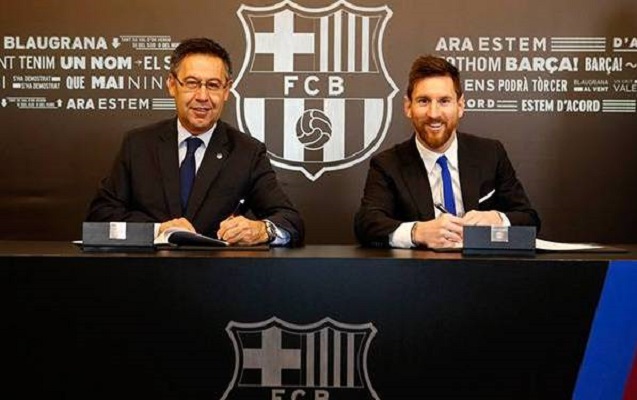 Messi müqaviləni imzaladı - 