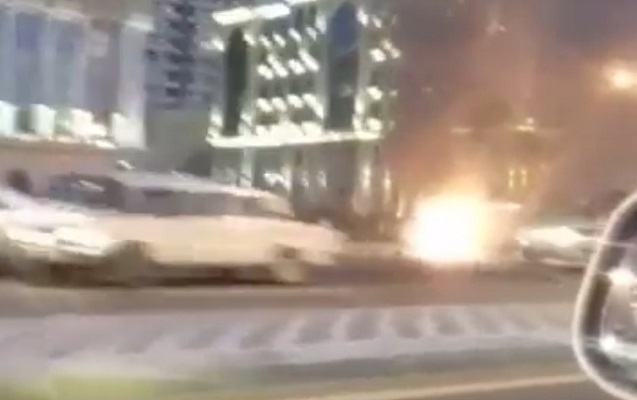 Ali Məhkəmənin qarşısında avtobus yandı - Video + Yenilənib