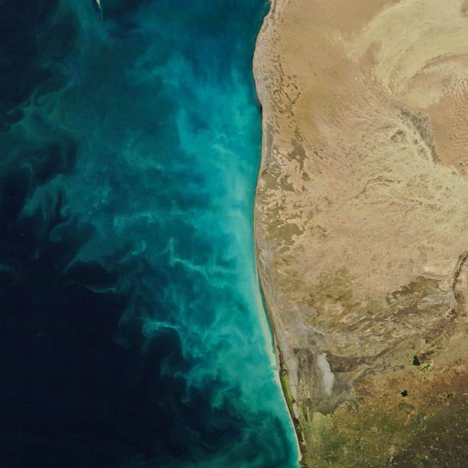 NASA Xəzər dənizində baş verən anomal prosesin görüntüsünü yayıb