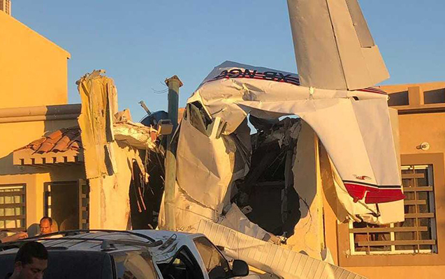 Təyyarə yaşayış evinə girdi, ölənlər var