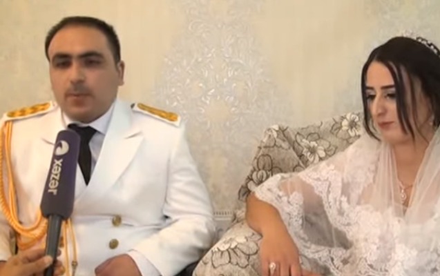Aprel döyüşlərinin iştirakçısı evləndi - Video