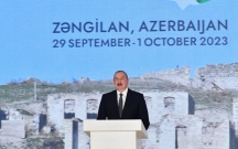 Prezident Zəngilanda forumda iştirak edir
