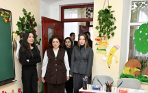 Leyla və Alena Əliyevalar Gəncədə xüsusi ümumtəhsil məktəbində
