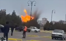 Naxçıvan aeroportuna dronun düşdüyü anın görüntüləri