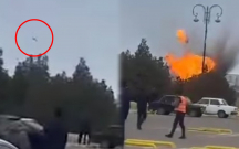 Dronun düşdüyü anın görüntüləri