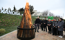 Prezident Xocavənddə Novruz tonqalını alovlandırdı