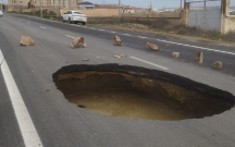 Masazırda yol çökdü