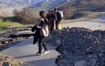 Həmin ərazidə sürüşmə daha da genişləndi