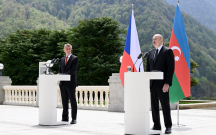 İlham Əliyev və Andrey Babiş mətbuata bəyanatlarla çıxış etdilər