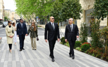 Prezidentlə ailəsi İslam Səfərli küçəsinin açılışında