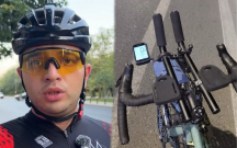 Avtobusla velosipedçini çətin vəziyyətə saldı