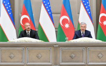 Azərbaycan və Özbəkistan prezidentləri mətbuata bəyanatlarla çıxış etdilər