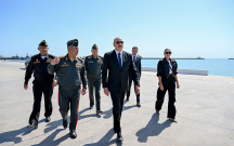 Prezident Hərbi Dəniz Qüvvələrində olub