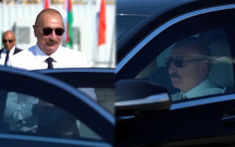 Prezident açılışdan sonra sükan arxasına keçdi