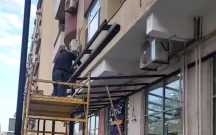 Yasamalda səkiyə qanunsuz müdaxilə aradan qaldırıldı