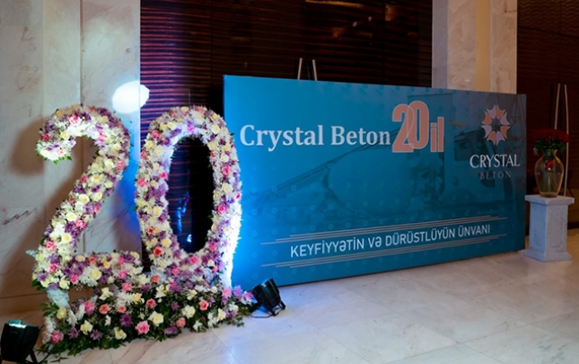 “Crystal Beton” 20 illik yubileyini qeyd etdi