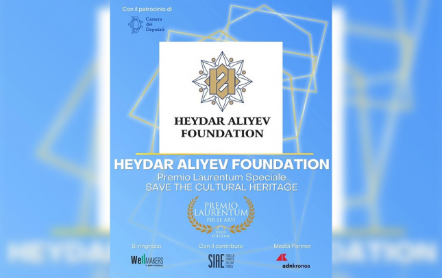 heyder-eliyev-fondu-italiyanin-laurentum-mukafati-ile-teltif-olundu