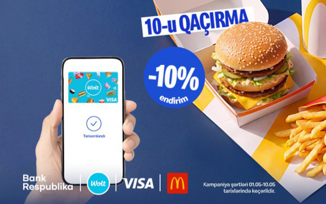 bank-respublika-visa-wolt-karti-ile-mcdonaldsda-endirim-qazan