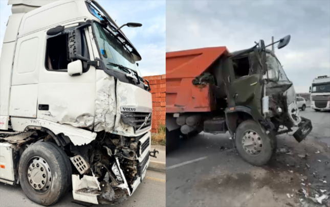 “Kamaz” “TIR”la toqquşdu
