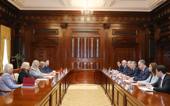 Ali Məhkəmədə Latviya Konstitusiya Məhkəməsinin sədri ilə görüş keçirildi  – Foto