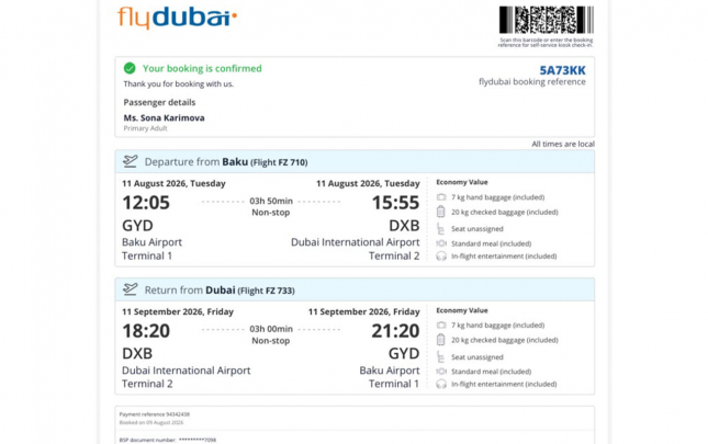 “Əlimizin içini iyləməliydik ki, bunlar reys dəyişdirir?”  – “Fly Dubay” uçuş saatını dəyişib?