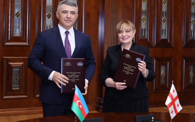 Azərbaycan və Gürcüstan Ali məhkəmələri arasında Memorandum imzalandı  – Fotolar