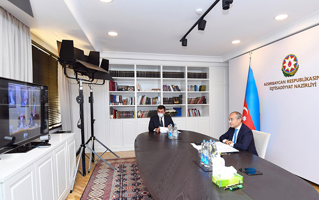 mikayil-cabbarov-iranli-nazirle-videokonfrans-formatinda-gorusdu