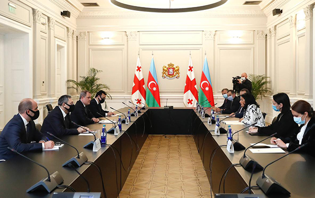 Ceyhun Bayramov Gürcüstan Prezidenti ilə görüşdü