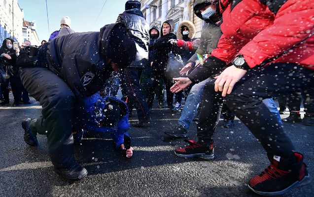 Moskvada keçirilən aksiyalarda 10-dan çox insan xəsarət alıb