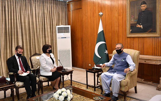 sahibe-qafarova-pakistan-prezidenti-ile-gorusub