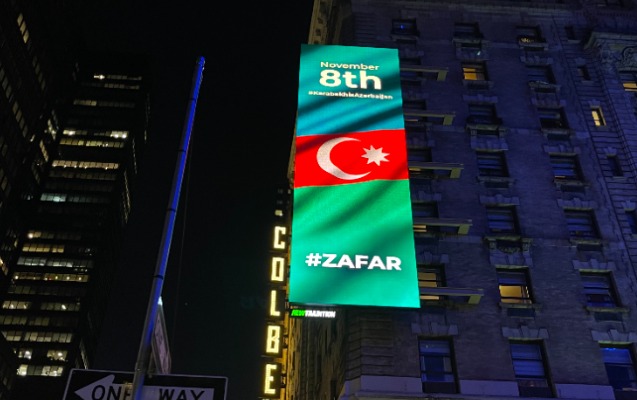 “Times” meydanında Azərbaycanla bağlı bilbord - Video