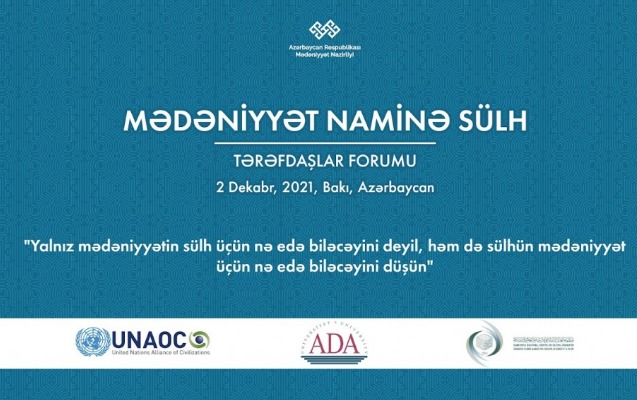 Bakıda “Mədəniyyət naminə sülh” qlobal kampaniyasının Tərəfdaşlar Forumu keçiriləcək