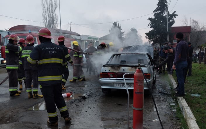 "AZƏRİİŞIQ" işçisinin maşını yandırıldı