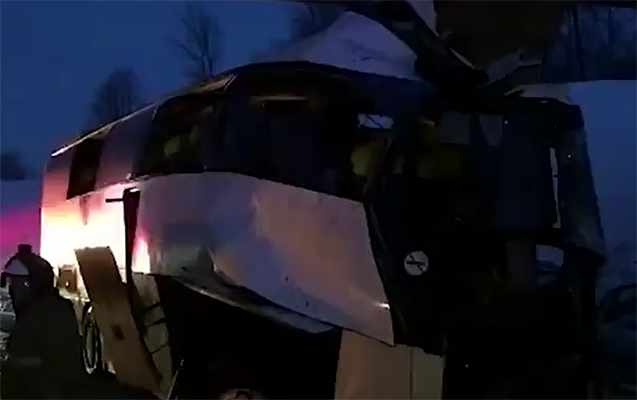 Rusiyada avtobus qəzası, 5 ölü, 16 yaralı