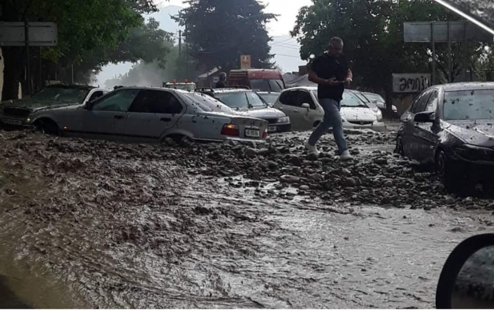 Güclü yağış və dolu Gürcüstanda fəsadlar törətdi