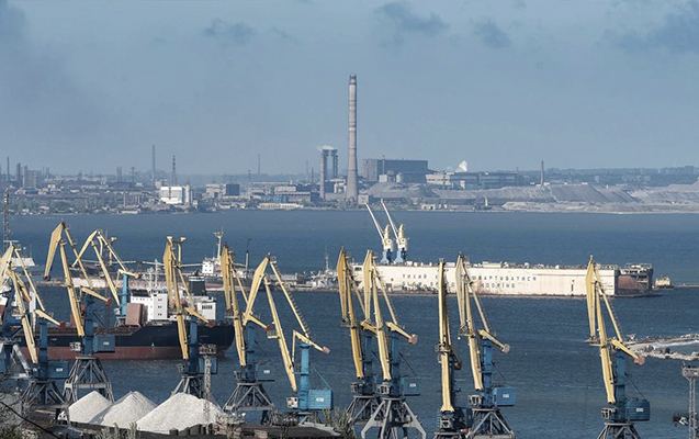 Türkiyənin taxıl yüklü gəmisi Mariupol limanından yola düşdü