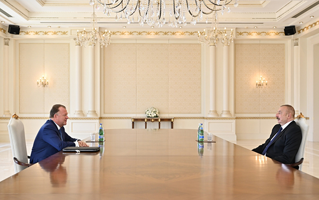 İlham Əliyev Beynəlxalq Cüdo Federasiyasının prezidenti ilə görüşüb