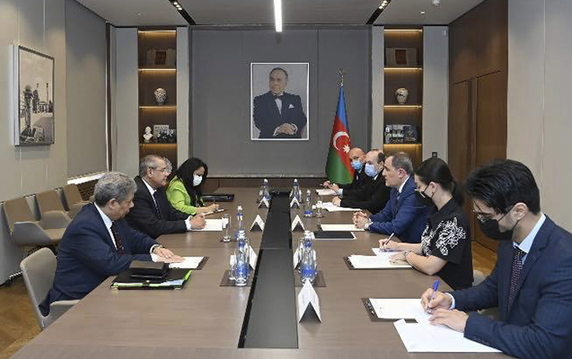 Ceyhun Bayramov İhab Talaat Nasr ilə görüşdü — Fotolar