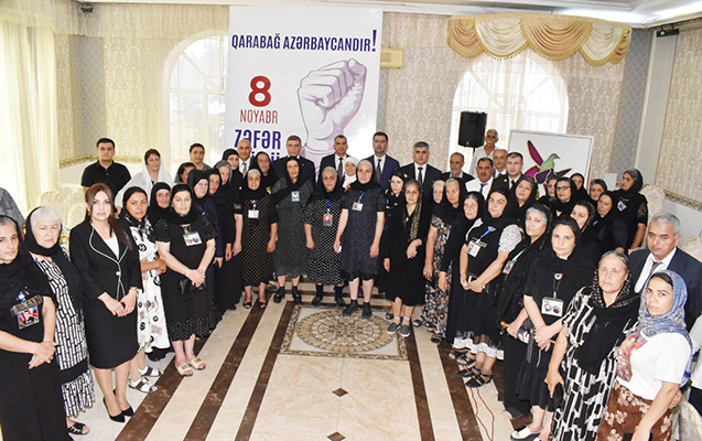 Şirvan şəhərində şəhid anaları ilə görüş keçirildi — Fotolar