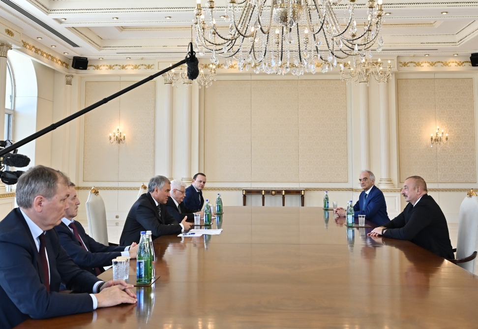 Ильхам Алиев принял председателя Госдумы РФ