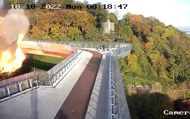 Kiyevin raketlərlə vurulma anı