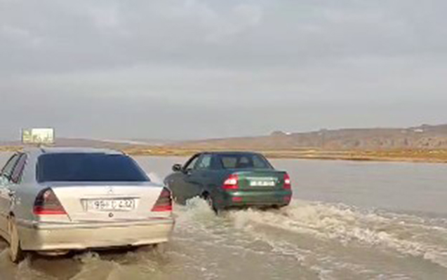 Bakı-Qazax yolunu su basdı