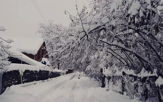 Ряд районов Азербайджана покрылись снегом