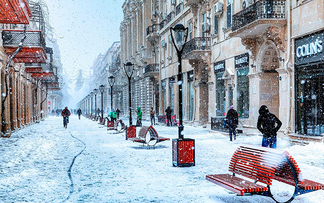Завтра в Баку пойдет снег, будет гололёд