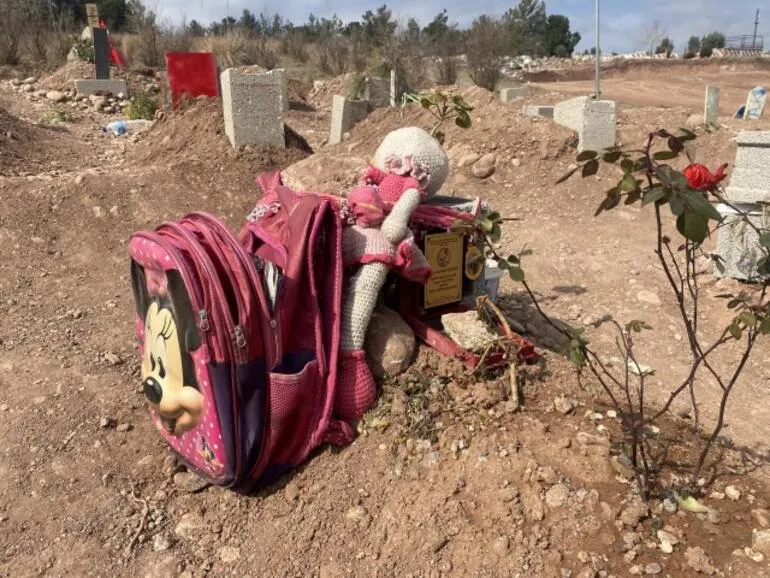 Ümidsiz yol gözləyən gəlincik, çanta, ayaqqabı və... - Fotolar