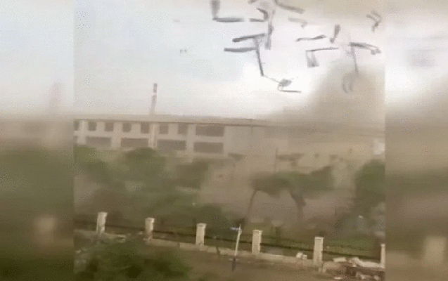 Çində tornado nəticəsində 13 nəfər yaralandı - Video